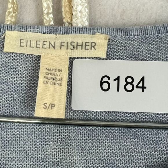 Eileen Fisher Tunic Sweater Women's Size Small Blue Organic Cotton Long Sleeve - Picture 3 of 6